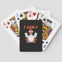 F Caw F Funny Chicken Classic Minimal Clean Poker Cards