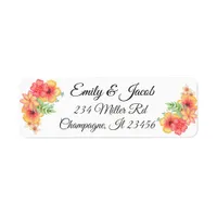 Floral Script Return Address Labels