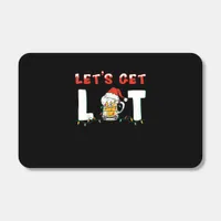 Let's Get Lit Drinking Beer Santa Hat Christmas Li Matchboxes
