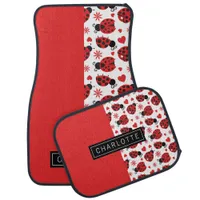 Ladybird Monogram Polka Dot  Car Floor Mat