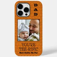 Dad The Best Golfer By Par Photo Orange Case-Mate iPhone 14 Pro Max Case