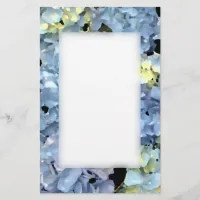 Blue Hydrangea Blossoms Stationery