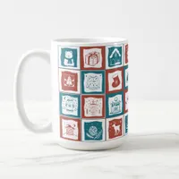 Advent Style Christmas Mosaic Pattern Coffee Mug