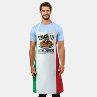 Funny Spaghetti Eating Champion Family Reunion Apron