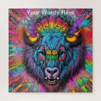 Rainbow Garden Neon Psychedelic Nature & Wildlife Jigsaw Puzzle