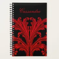 Vintage Romantic Goth in Blood Red Personailized Planner