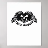 Skeleton Hands Skull, Halloween Design For Backgro Poster