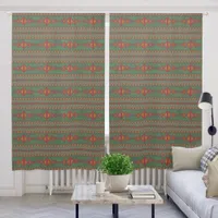 Southwest Sagebrush Green Geometric Design 50x84in Blackout Curtains