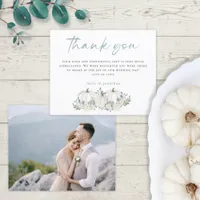 Budget White Pumpkins Photo Wedding Thank You