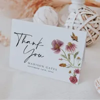 Bohemian Wildflower Thank You Card 