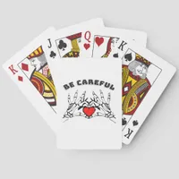Skeleton Hand With Heart Classic Style Poker Cards