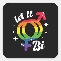 Let it Bi Pride Square Sticker