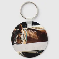 Behind the Fence Amish Horse Keychain