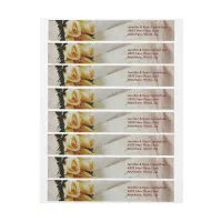 Elegant Ivory Yellow Roses Wrap Address Labels