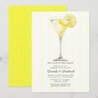Main Squeeze Lemon Martini Engagement Party Invitation