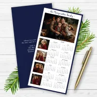 2024 Navy Blue Modern Holiday Photo Calendar