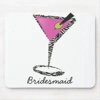 fun martini hot pink mouse pad