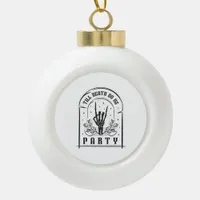 Till Death Do Us Party Gifts Retro Bachelorette Ha Ceramic Ball Christmas Ornament