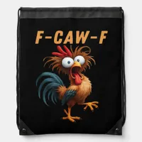 F-Caw-F Gothic Crow Humor Funny Vintage Style Drawstring Bag