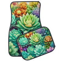 Colorful Succulents | Botanical  Car Floor Mat