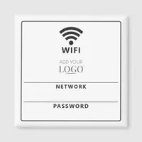 Wifi Network Password Qr Code Modern Business Logo Magnet