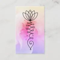 *~* Rose Lotus Heart  Nirvana Yoga Massage  Reiki Business Card