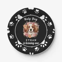 Holy Dog, I'm One | Dog Girl 1st Birthday Paper Plates