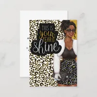 Black Queen Beauty Fashion Square Business Card