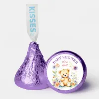 Teddy Bear in Flowers Girl's Baby Shower Hershey®'s Kisses®