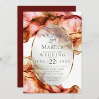 WEDDING | Abstract Watercolor Autumn Colors Invitation