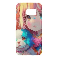 Anime Girl with Puppy Samsung Galaxy S7 Case