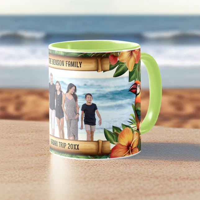 Hawaii Tropical Birds Flowers Photo Coffee Mug