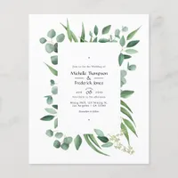 Eucalyptus Greenery Wedding Invitation Flyer
