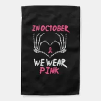 Breast Cancer Awareness Skeleton Heart Women Garden Flag