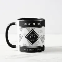 Elegant 60th Diamond Wedding Anniversary Mug