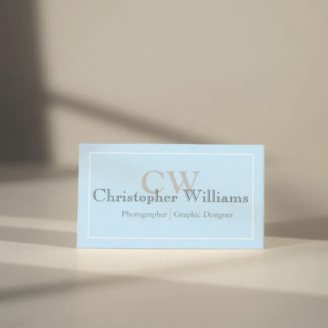 Professional Blue Minimalist Business Card