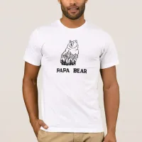 *~* AP86 PAPA BEAR Mountains Pine  Father's Day T-Shirt