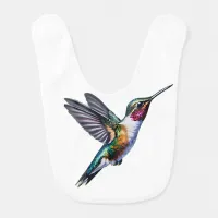 Hummingbird flying baby bib