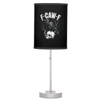 Crow F-Caw-F Funny Bird Skull Adult Humor Vintage  Table Lamp