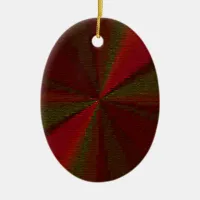 Circular Gradient Patchwork Red to Green Ceramic Ornament