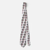 State of Georgia and USA Flag Text Neck Tie