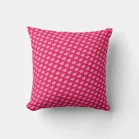 Pink Hearts Throw Pillow