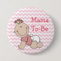 "It's a Girl" Baby Shower Button