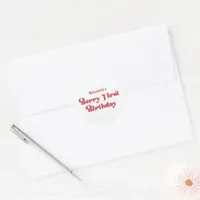 Berry First Birthday Classic Round Sticker