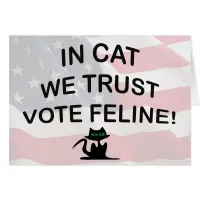 Vote Cat with American Flag