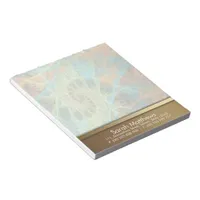 Aqua Orange Fractal Swirl Notepad