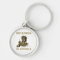 No Kings In America Statue Of  No Kings Day Protes Keychain