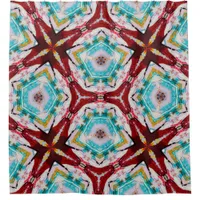 Abstract Red Blue Yellow Shower Curtain