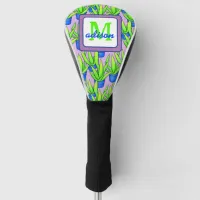 Aloe Vera Plants Pattern Monogrammed Golf Head Cover