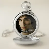 Graduation man photo text graduate pocket watch